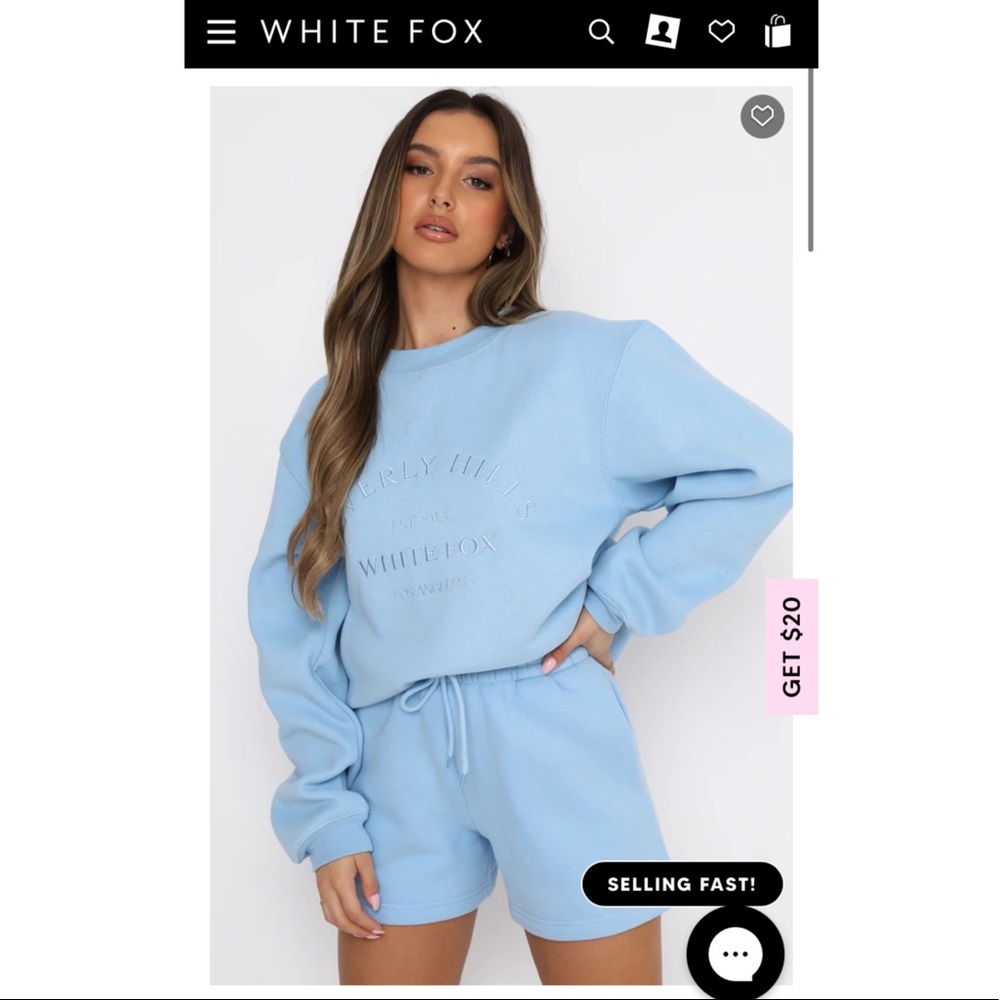 White Fox Boutique Best of Both Sweater - Ice Blue